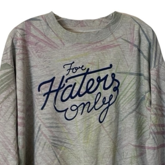 Pull&Bear Gray Sweatshirt with Blue Text - Picture 4 of 8